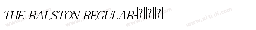 The Ralston Regular字体转换